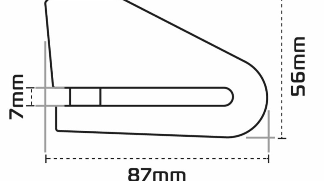 Antifurt Blocator Disc Frana Moto Oxford Alpha XD14 Disc Lock (14mm pin) Metal Negru LK275