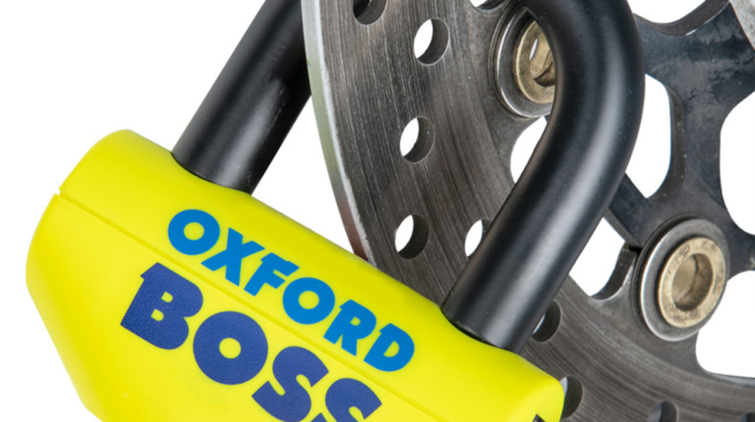 Antifurt Blocator Disc Frana Moto Oxford Boss Disc lock -16mm Shackle Metal Galben OF46