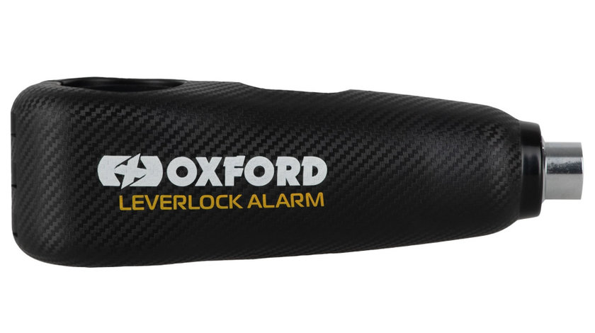 Antifurt Blocator Maner Frana Ghidon Cu Alarma Moto Oxford LeverLock Alarm Otel Negru LK303