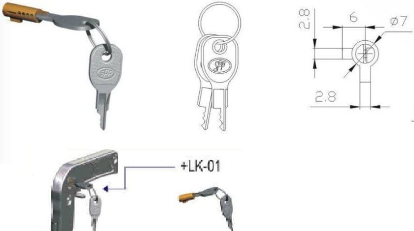 Antifurt cupla remorca cu cheie LK-01 VistaCar