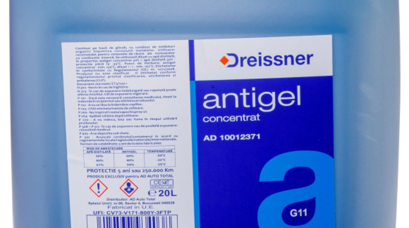 Antigel Concentrat Dreissner Albastru G11 20L AD 10012371