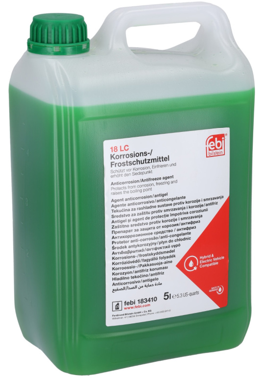 Antigel Concentrat Vehicule Electrice / Hybrid Febi 18LC Verde 5L 183410
