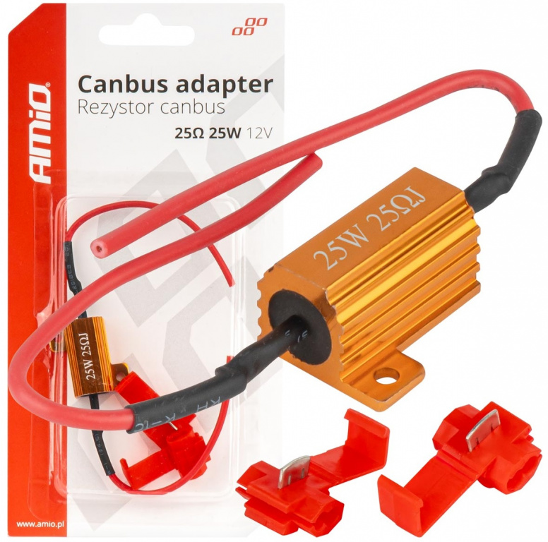Anulator Eroare Led Canbus Amio 12V 25W 25Ω 04093