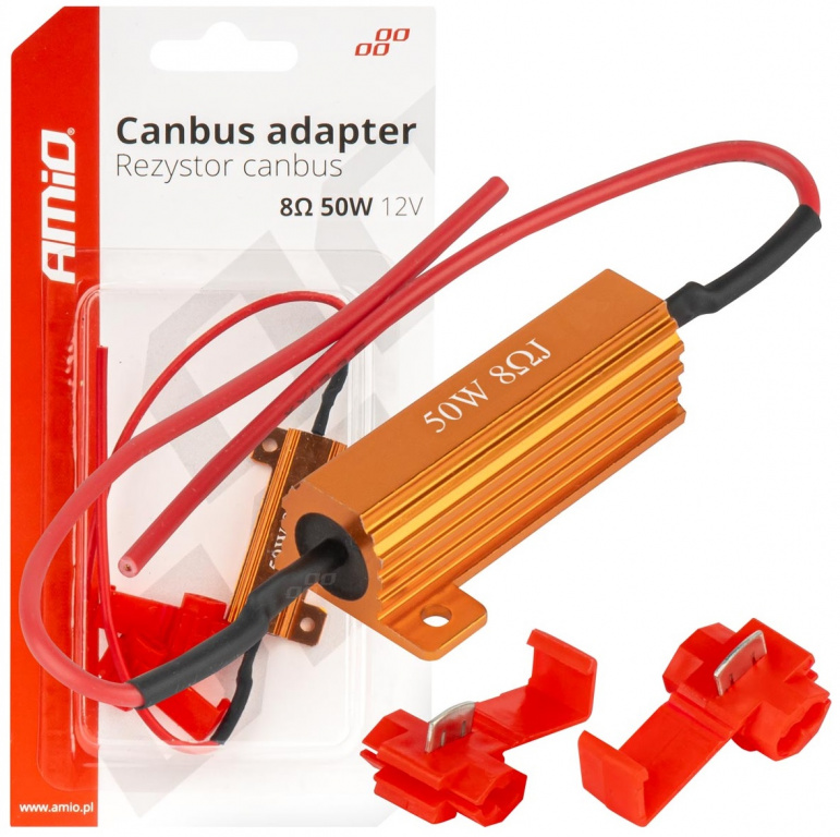 Anulator Eroare Led Canbus Amio 12V 50W 8Ω 04095