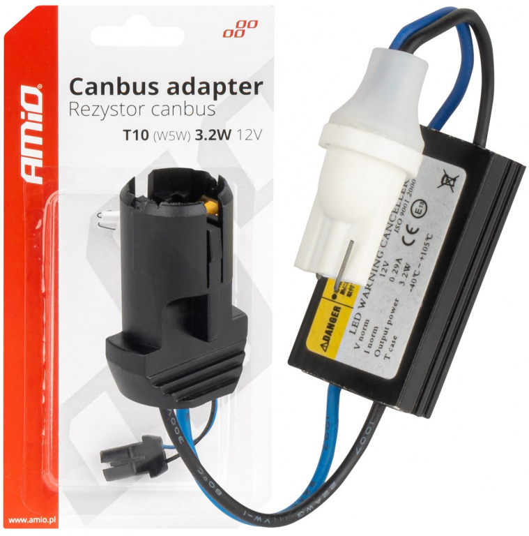 Anulator Eroare Led Canbus Amio T10 W5W 12V 3.2W 04087