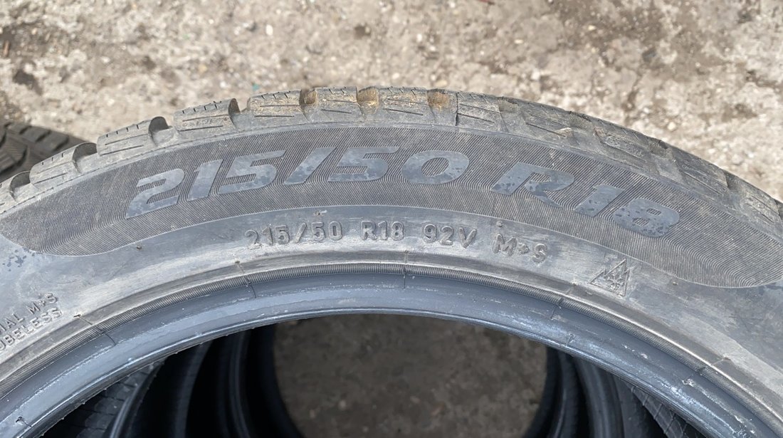 Anvelope iarna M+S 215/50 R18 Pirelli Winter sottozero 3 215 50 18 dot 2019 Rulate foarte putin