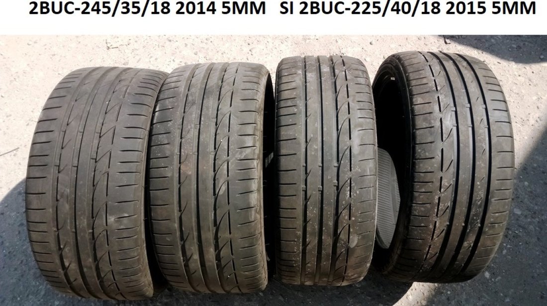 ANVELOPE VARA BRIDGESTONE 2BUC-245/35/18 5MM 2014 SI 2BUC-225/40/18 5MM 2015