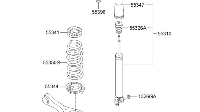 Aparatoare praf (puffer) amortizor telescop spate Kia Ceed KIA OE 553162R000