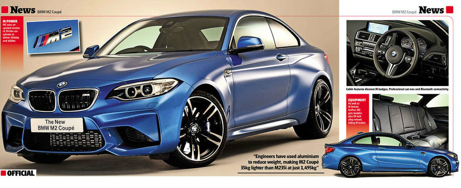 Aproape oficial: Acesta e noul BMW M2 Coupe!