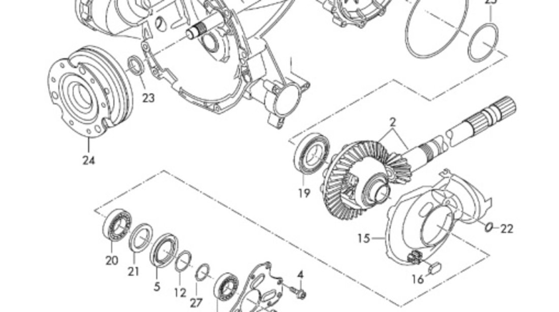 Arbore cu flansa(Sistem antrenare) Audi A4 B8 2.0 TDI CAG Sedan 2009 OEM 0B4409175C