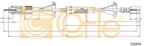 Arbore tahometru VW PASSAT (3A2, 35I) (1988 - 1997) COFLE S31034 piesa NOUA
