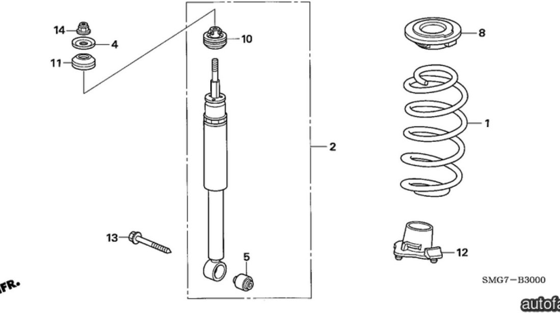 Arc elicoidal punte spate Honda Civic VIII SUPLEX 52441SMGE03