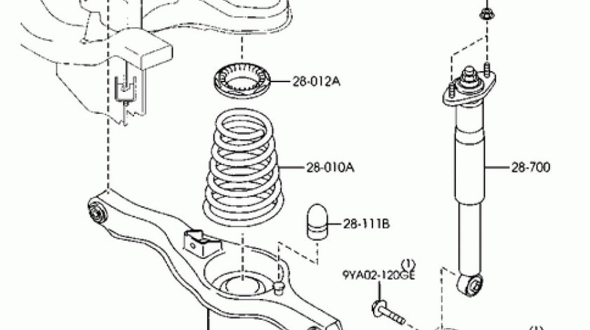 Arc elicoidal punte spate Mazda CX 7 (4x4) MAZDA OE EG2528011E