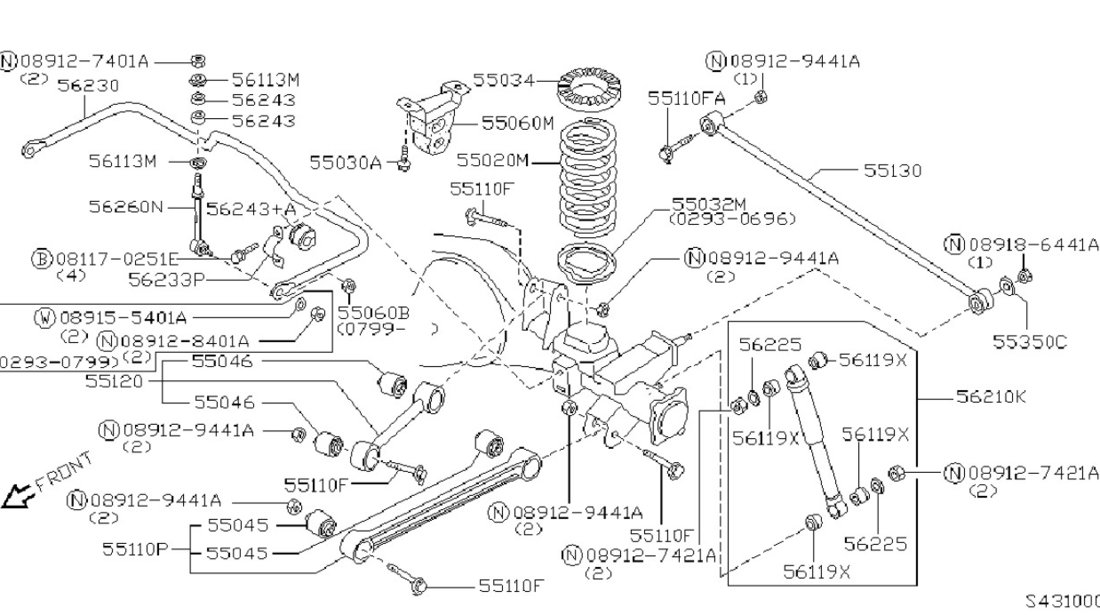 Arc elicoidal punte spate Nissan Terrano II KAYABA Ra5306