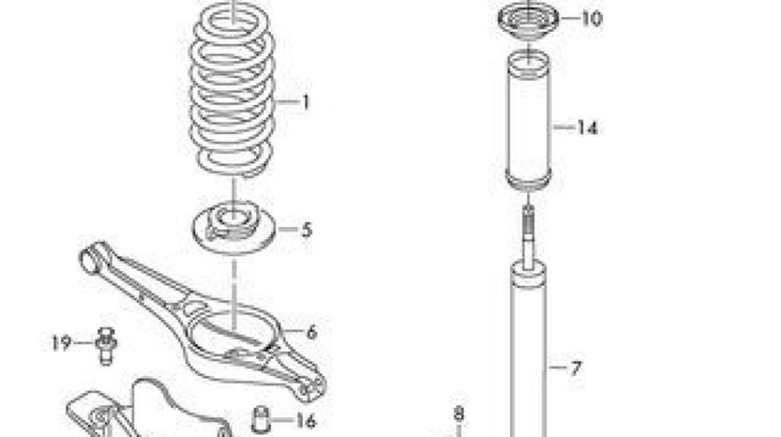 Arc elicoidal punte spate Vw Tiguan 4x4 KAYABA 3C0511115AC