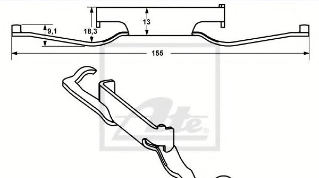 Arc, etrier frana ALFA ROMEO 159 (939) (2005 - 2011) ATE 11.8116-0237.1 piesa NOUA