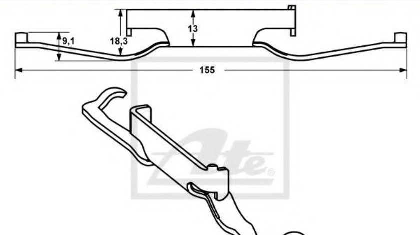 Arc, etrier frana ALFA ROMEO 159 Sportwagon (939) (2006 - 2011) ATE 11.8116-0237.1 piesa NOUA