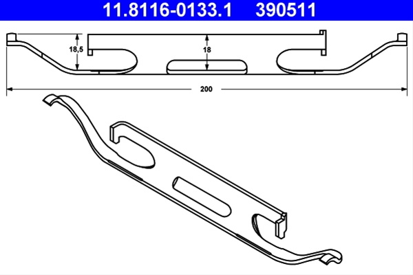 Arc, Etrier Frana Ate Mercedes-Benz 11.8116-0133.1