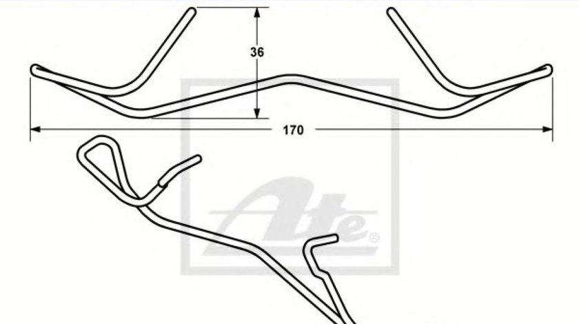 Arc, etrier frana AUDI A1 Sportback (8XA, 8XF, 8XK) (2011 - 2016) ATE 11.8116-0351.1 piesa NOUA