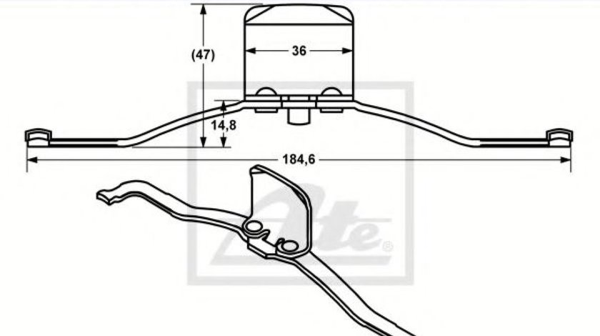 Arc, etrier frana AUDI A4 (8E2, B6) (2000 - 2004) ATE 11.8116-0410.2 piesa NOUA