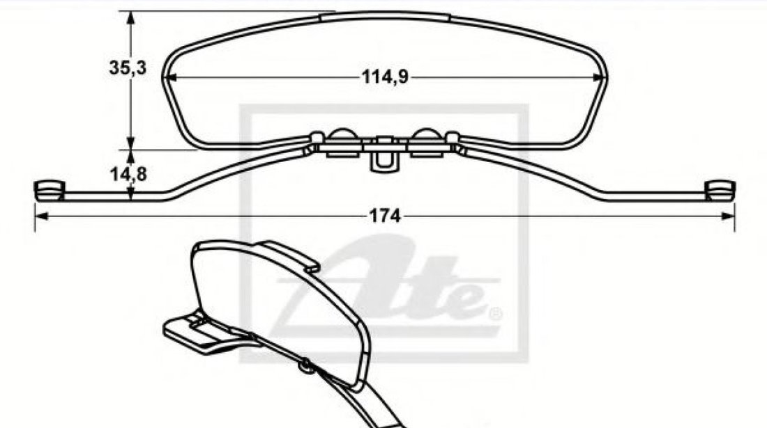 Arc, etrier frana AUDI A4 (8E2, B6) (2000 - 2004) ATE 11.8116-0006.2 piesa NOUA