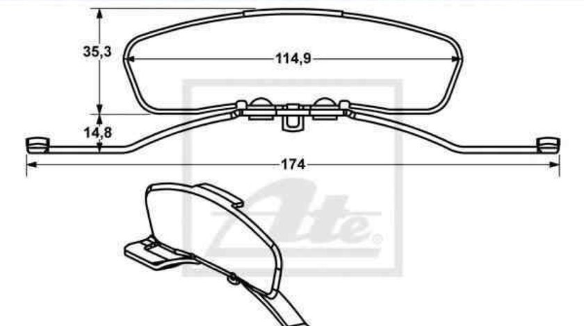 Arc etrier frana AUDI A4 8E2 B6 ATE 11.8116-0006.2