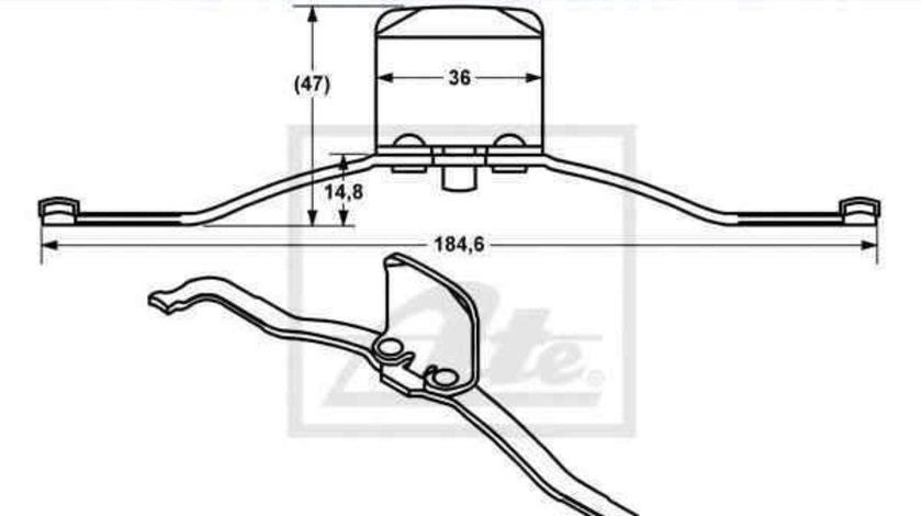 Arc, etrier frana AUDI A4 (8EC, B7) ATE 11.8116-0410.2