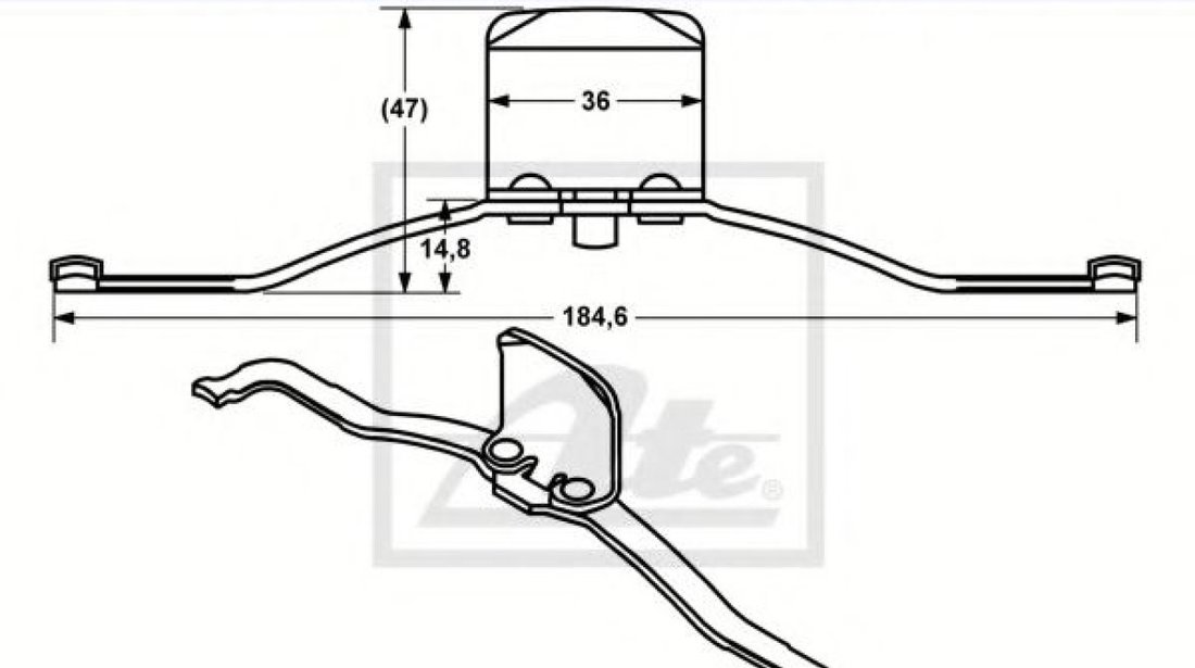 Arc, etrier frana AUDI A4 Avant (8ED, B7) (2004 - 2008) ATE 11.8116-0410.2 piesa NOUA