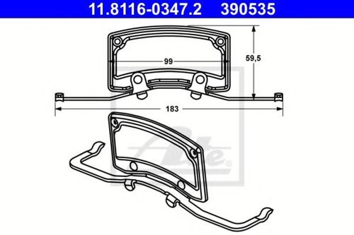 Arc, etrier frana AUDI A6 (4F2, C6) (2004 - 2011) ATE 11.8116-0347.2 piesa NOUA