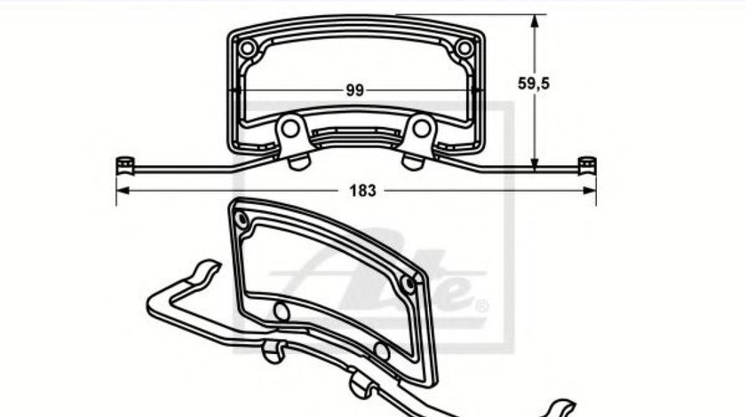 Arc, etrier frana AUDI A6 (4F2, C6) (2004 - 2011) ATE 11.8116-0347.2 piesa NOUA
