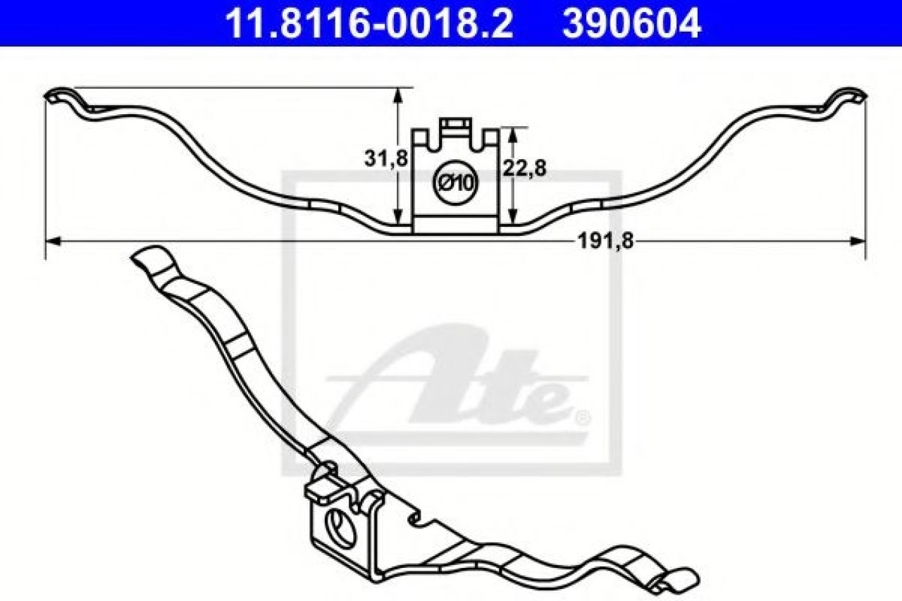 Arc, etrier frana AUDI A8 (4H) (2009 - 2016) ATE 11.8116-0018.2 piesa NOUA