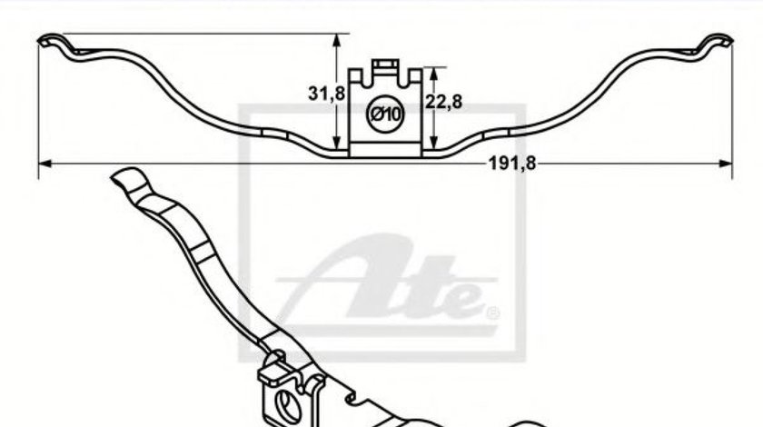 Arc, etrier frana AUDI A8 (4H) (2009 - 2016) ATE 11.8116-0018.2 produs NOU