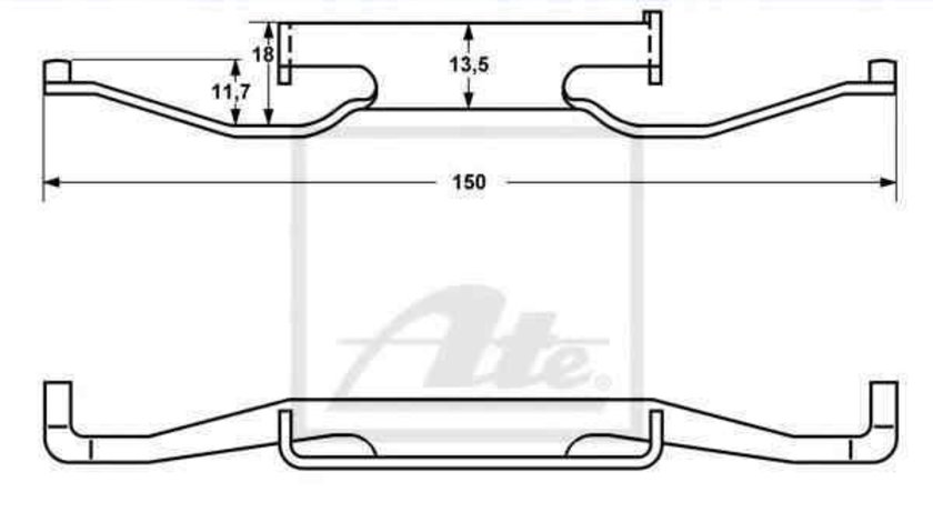 Arc, etrier frana BMW 3 (E46) ATE 11.8116-0109.1