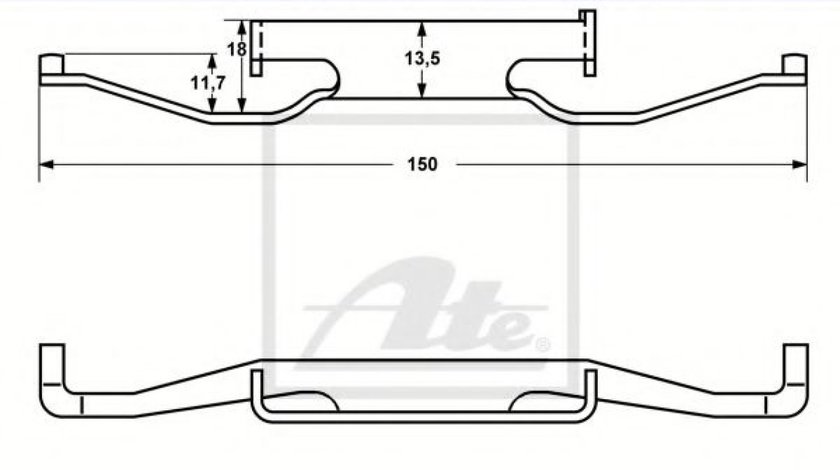 Arc, etrier frana BMW Seria 3 Cabriolet (E36) (1993 - 1999) ATE 11.8116-0109.1 piesa NOUA