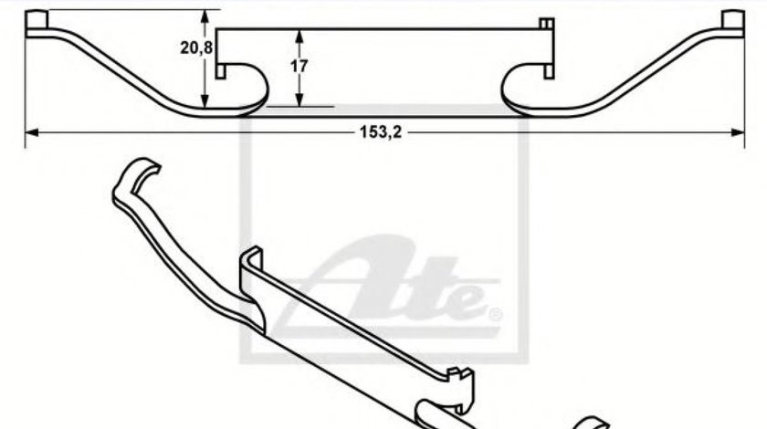 Arc, etrier frana BMW Seria 3 (E46) (1998 - 2005) ATE 11.8116-0273.1 piesa NOUA