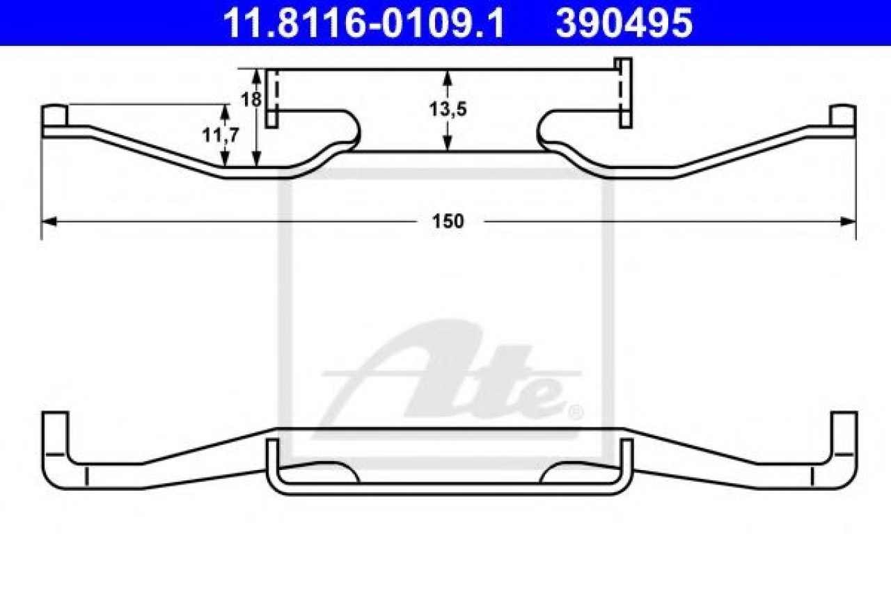 Arc, etrier frana BMW Seria 3 (E46) (1998 - 2005) ATE 11.8116-0109.1 piesa NOUA