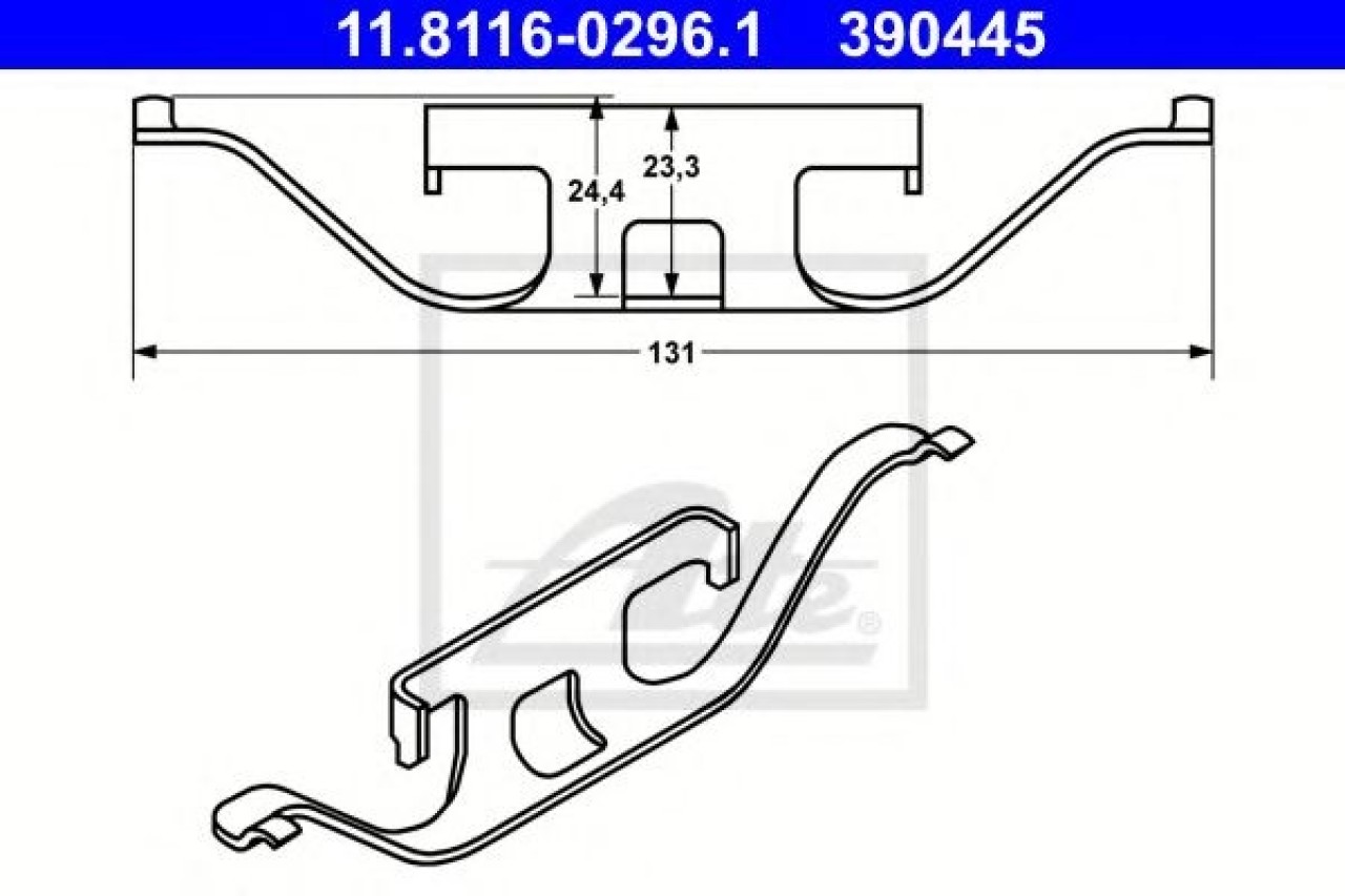Arc, etrier frana BMW Seria 3 (E46) (1998 - 2005) ATE 11.8116-0296.1 piesa NOUA