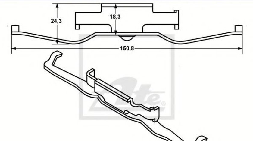 Arc, etrier frana BMW Seria 5 (E39) (1995 - 2003) ATE 11.8116-0290.2 piesa NOUA