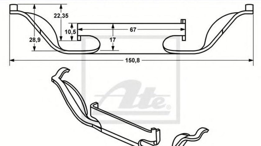 Arc, etrier frana BMW Seria 5 (E39) (1995 - 2003) ATE 11.8116-0197.1 piesa NOUA