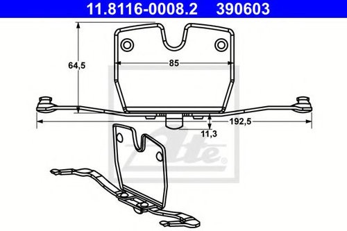 Arc, etrier frana BMW Seria 5 Gran Turismo (F07) (2009 - 2016) ATE 11.8116-0008.2 piesa NOUA