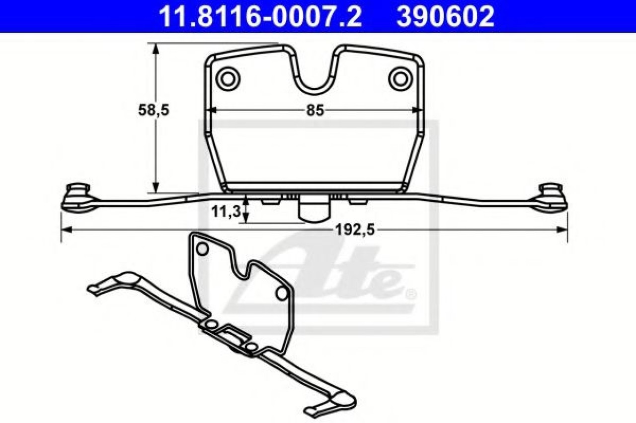 Arc, etrier frana BMW Seria 6 Cupe (F13) (2010 - 2016) ATE 11.8116-0007.2 piesa NOUA