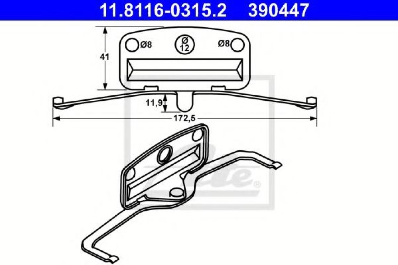 Arc, etrier frana BMW Seria 6 (E63) (2004 - 2010) ATE 11.8116-0315.2 piesa NOUA