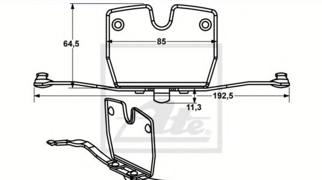 Arc, etrier frana BMW Seria 7 (F01, F02, F03, F04) (2008 - 2015) ATE 11.8116-0008.2 piesa NOUA