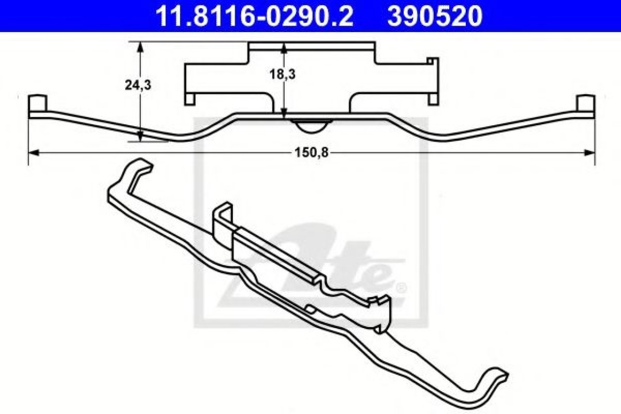 Arc, etrier frana BMW X3 (E83) (2004 - 2011) ATE 11.8116-0290.2 piesa NOUA