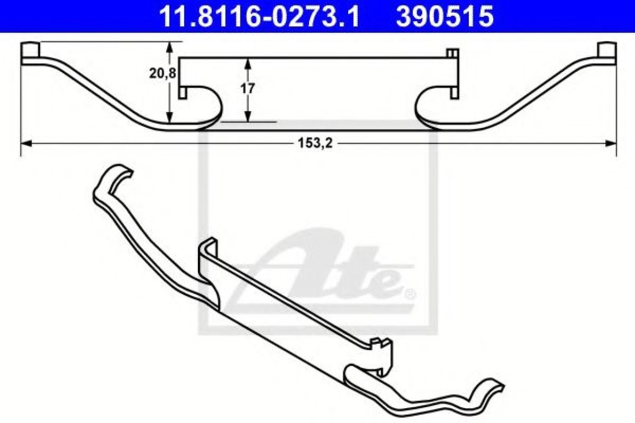 Arc, etrier frana BMW X3 (E83) (2004 - 2011) ATE 11.8116-0273.1 piesa NOUA
