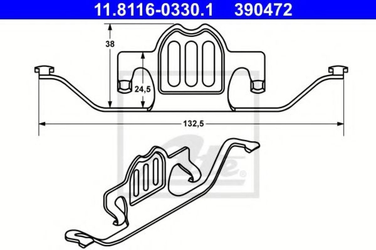 Arc, etrier frana BMW X6 (E71, E72) (2008 - 2014) ATE 11.8116-0330.1 piesa NOUA