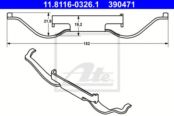 Arc, etrier frana CITROEN C4 Picasso II (2013 - 2016) ATE 11.8116-0326.1 piesa NOUA