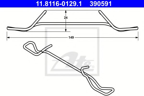 Arc, etrier frana CITROEN SAXO (S0, S1) (1996 - 2004) ATE 11.8116-0129.1 piesa NOUA