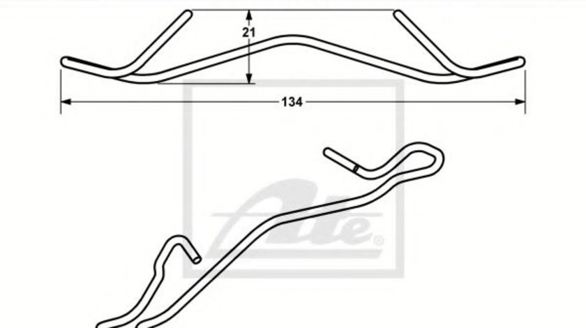 Arc, etrier frana FIAT 500 (312) (2007 - 2016) ATE 11.8116-0264.1 piesa NOUA