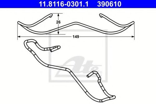 Arc, etrier frana FORD FIESTA V (JH, JD) (2001 - 2010) ATE 11.8116-0301.1 piesa NOUA